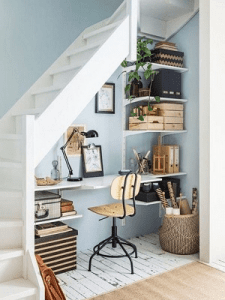 Office space under the stairs